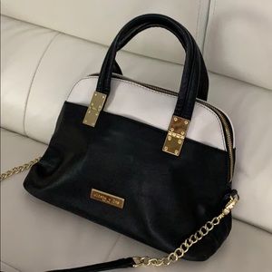 Olivia + Joy black and white leather purse